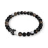 Black Agate | .925 Sterling Silver | Firefly Glass Mushroom Gemstone Bracelet